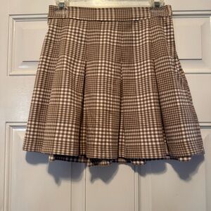 NWT Hollister Ultra High Rise Plaid Pleated Mini Skirt